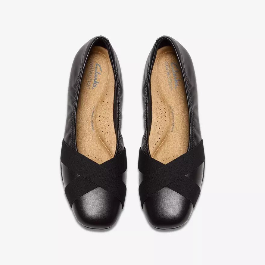 Ballerines Jazmynn Gem en cuir noir pour femme Ballerines Jazmynn Gem en cuir noir pour femme