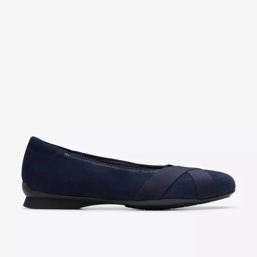 Ballerines Jazmynn Gem en daim bleu marine pour femme Ballerines Jazmynn Gem en daim bleu marine pour femme