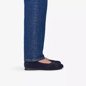 Ballerines Jazmynn Gem en daim bleu marine pour femme