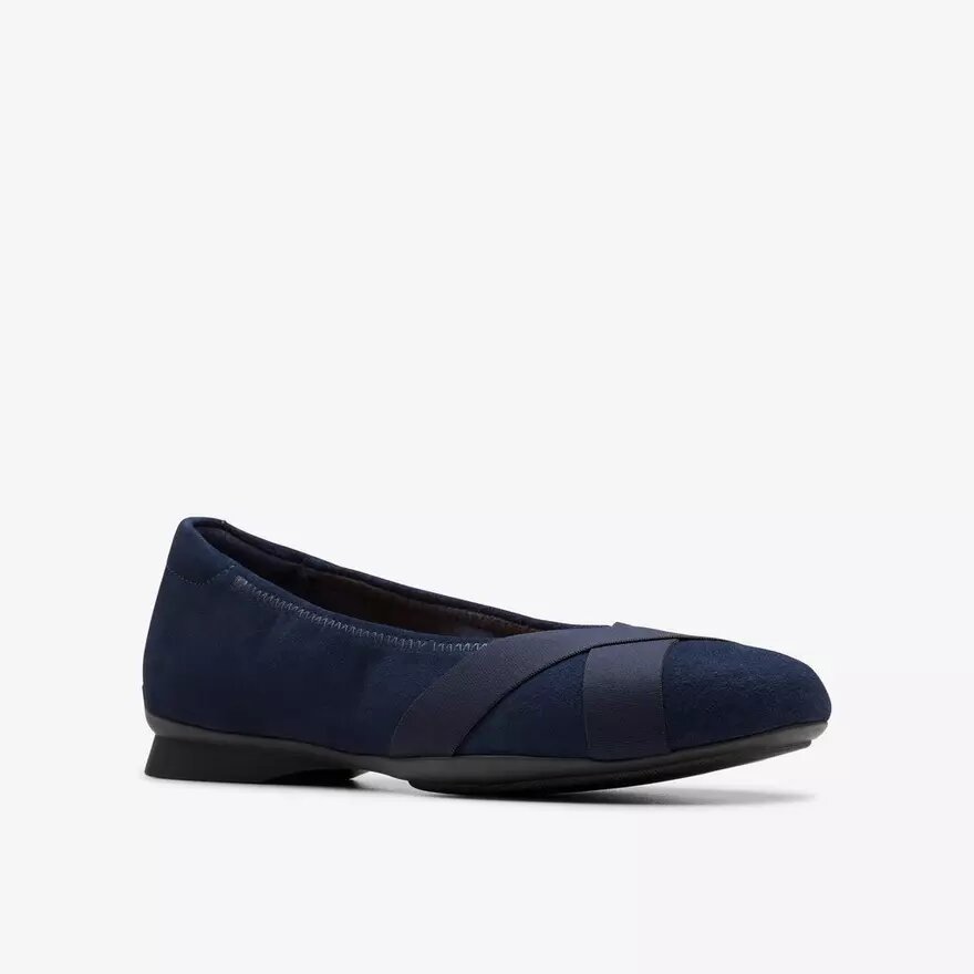 Ballerines Jazmynn Gem en daim bleu marine pour femme Ballerines Jazmynn Gem en daim bleu marine pour femme