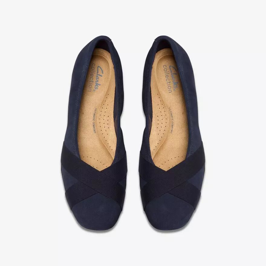 Ballerines Jazmynn Gem en daim bleu marine pour femme Ballerines Jazmynn Gem en daim bleu marine pour femme