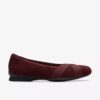 Ballerines Jazmynn Gem en daim merlot pour femme Ballerines Jazmynn Gem en daim merlot pour femme