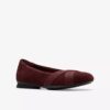 Ballerines Jazmynn Gem en daim merlot pour femme Ballerines Jazmynn Gem en daim merlot pour femme