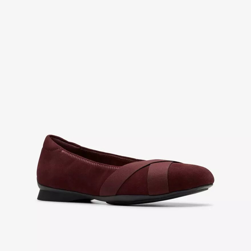 Ballerines Jazmynn Gem en daim merlot pour femme Ballerines Jazmynn Gem en daim merlot pour femme