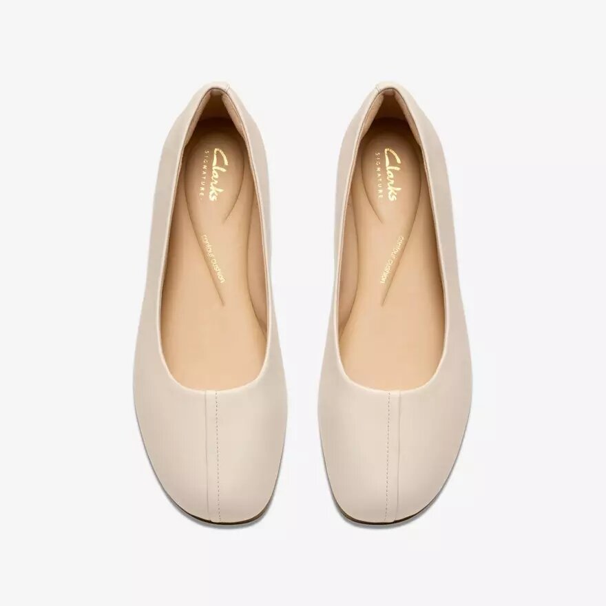 Ballerines Livia Lily en cuir crème pour femme Ballerines Livia Lily en cuir crème pour femme