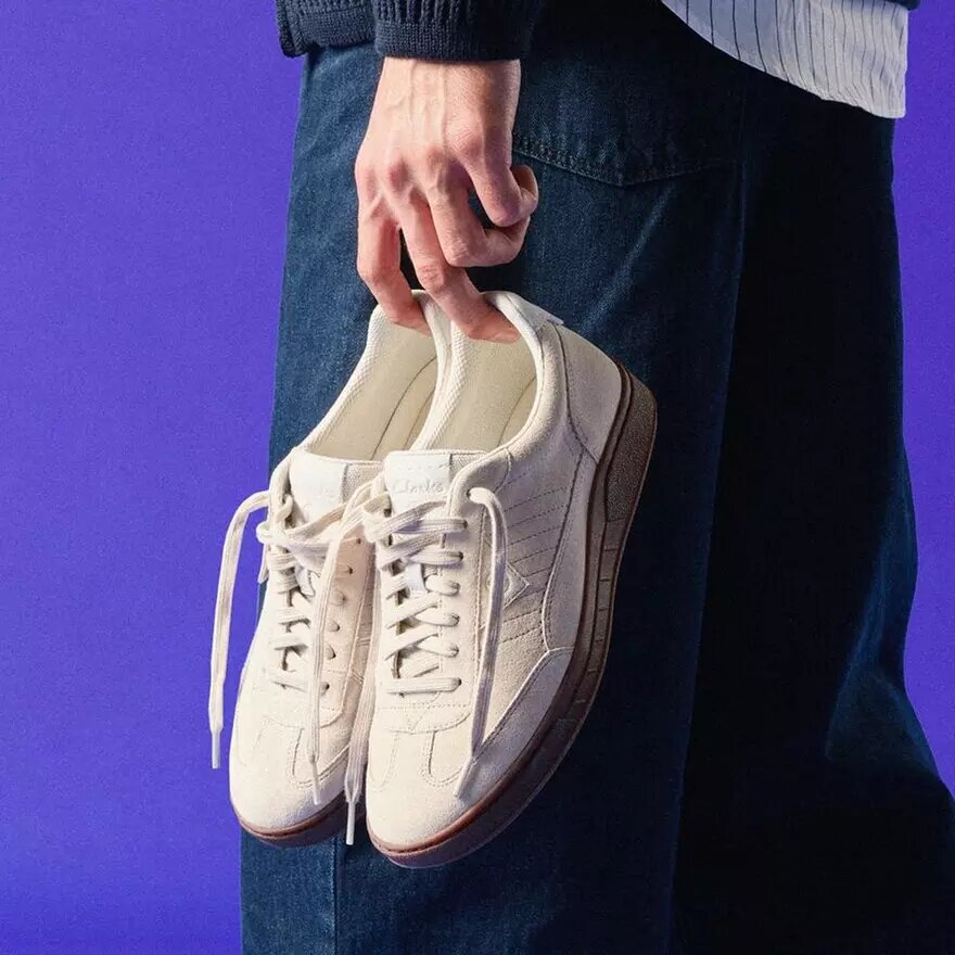 Baskets Craft Rally Ace pour homme en daim blanc cassé Baskets Craft Rally Ace pour homme en daim blanc cassé