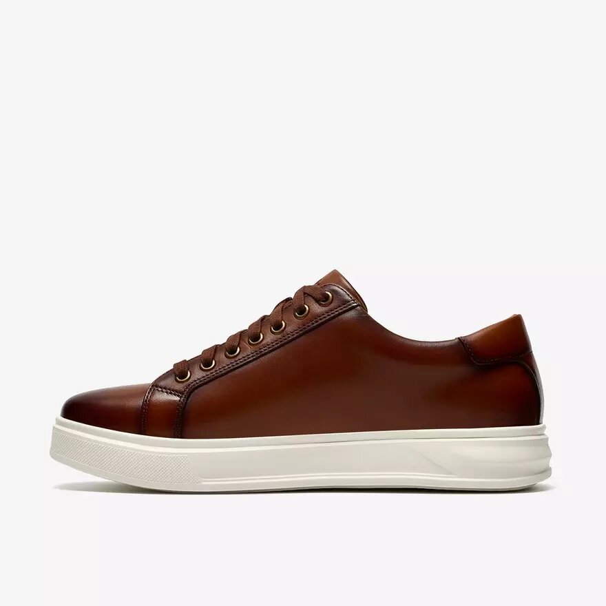 Baskets Goswell Tie en cuir beige pour homme Baskets Goswell Tie en cuir beige pour homme