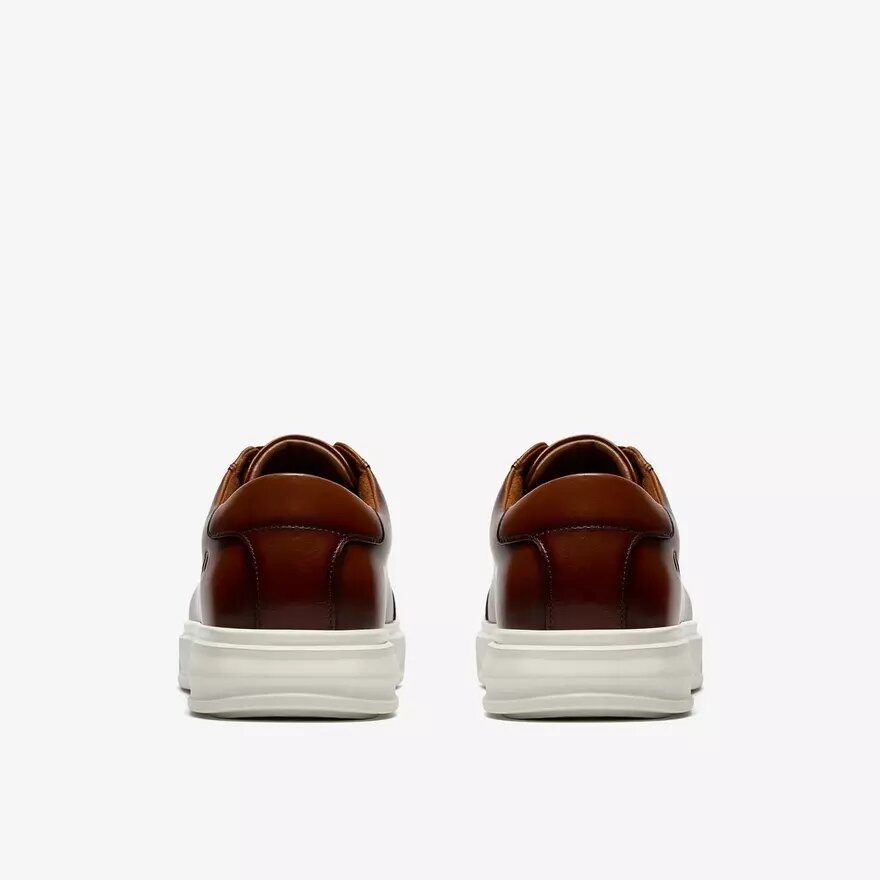 Baskets Goswell Tie en cuir beige pour homme Baskets Goswell Tie en cuir beige pour homme