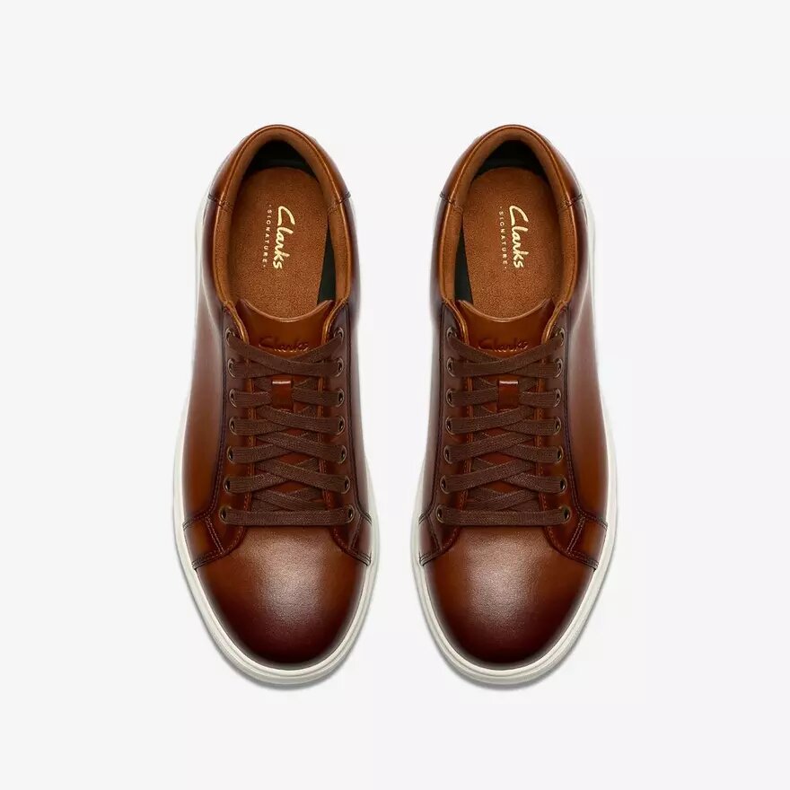 Baskets Goswell Tie en cuir beige pour homme Baskets Goswell Tie en cuir beige pour homme