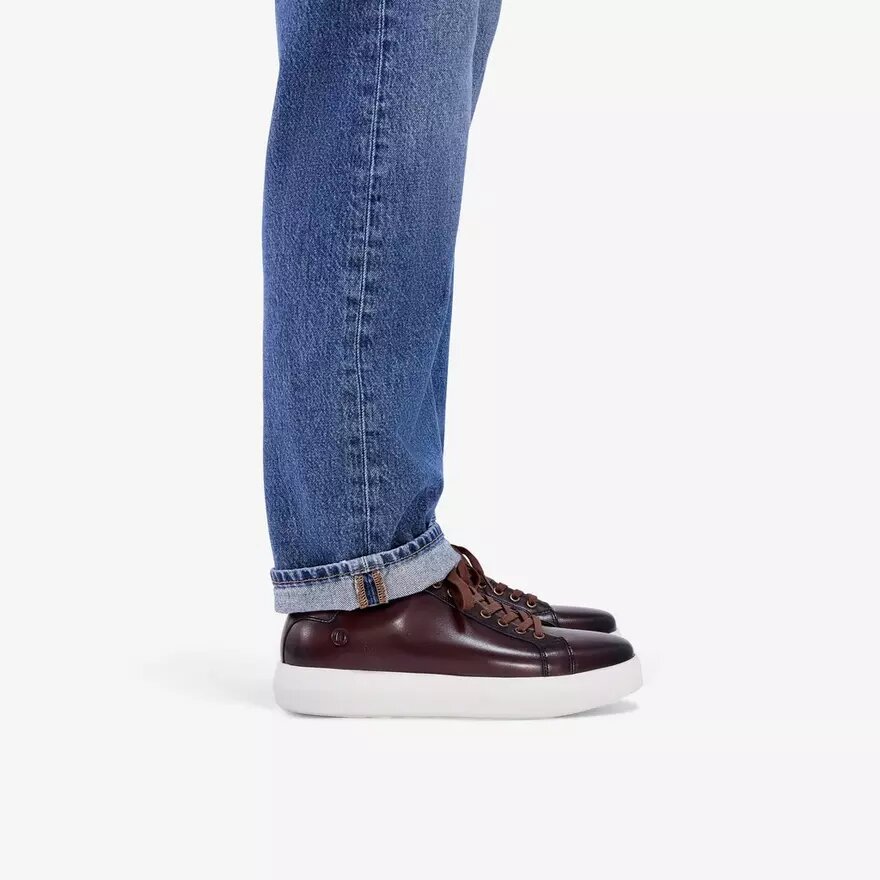 Baskets Goswell Tie en cuir marron pour homme Baskets Goswell Tie en cuir marron pour homme