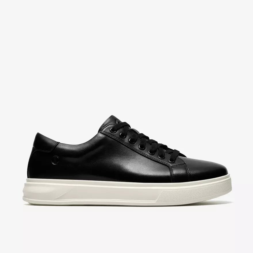 Baskets Goswell Tie en cuir noir pour homme Baskets Goswell Tie en cuir noir pour homme