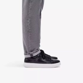 baskets goswell tie en cuir noir pour homme 2 280x280 - Baskets Goswell Tie en cuir noir pour homme
