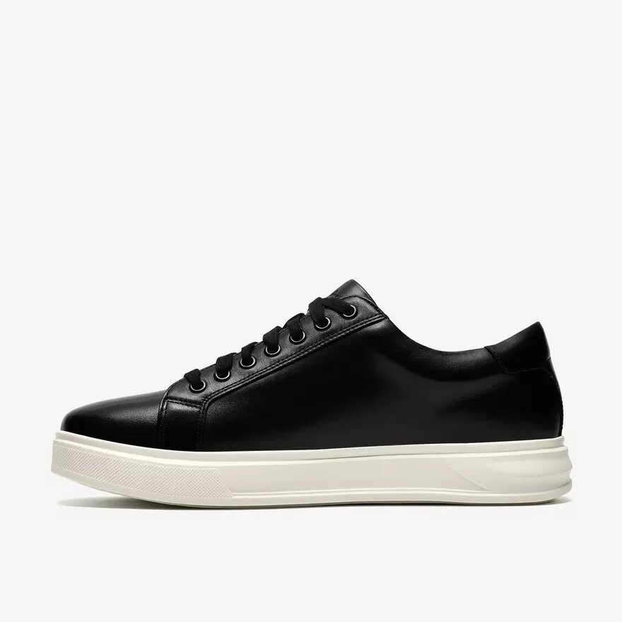 Baskets Goswell Tie en cuir noir pour homme Baskets Goswell Tie en cuir noir pour homme