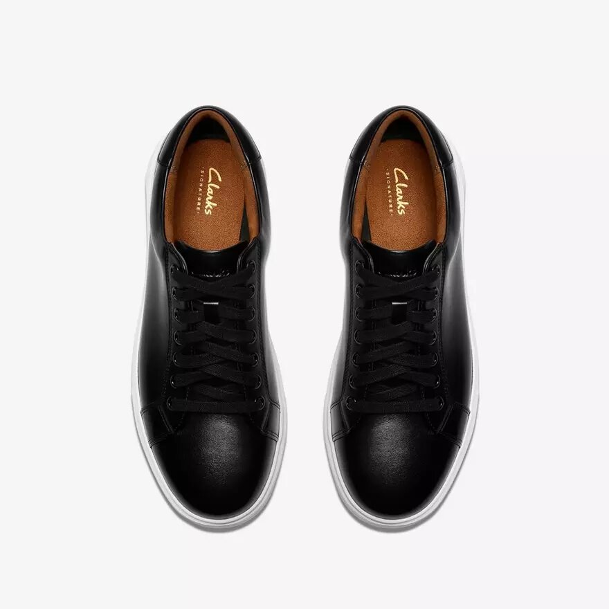 Baskets Goswell Tie en cuir noir pour homme Baskets Goswell Tie en cuir noir pour homme