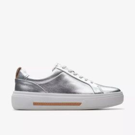 Baskets Hollyhock Walk en cuir argenté pour femme