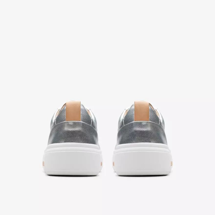 Baskets Hollyhock Walk en cuir argenté pour femme Baskets Hollyhock Walk en cuir argenté pour femme
