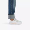 Baskets Hollyrose Zip en cuir blanc pour femme Baskets Hollyrose Zip en cuir blanc pour femme