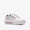 Baskets Hollyrose Zip en cuir blanc pour femme Baskets Hollyrose Zip en cuir blanc pour femme