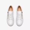 Baskets Hollyrose Zip en cuir blanc pour femme Baskets Hollyrose Zip en cuir blanc pour femme