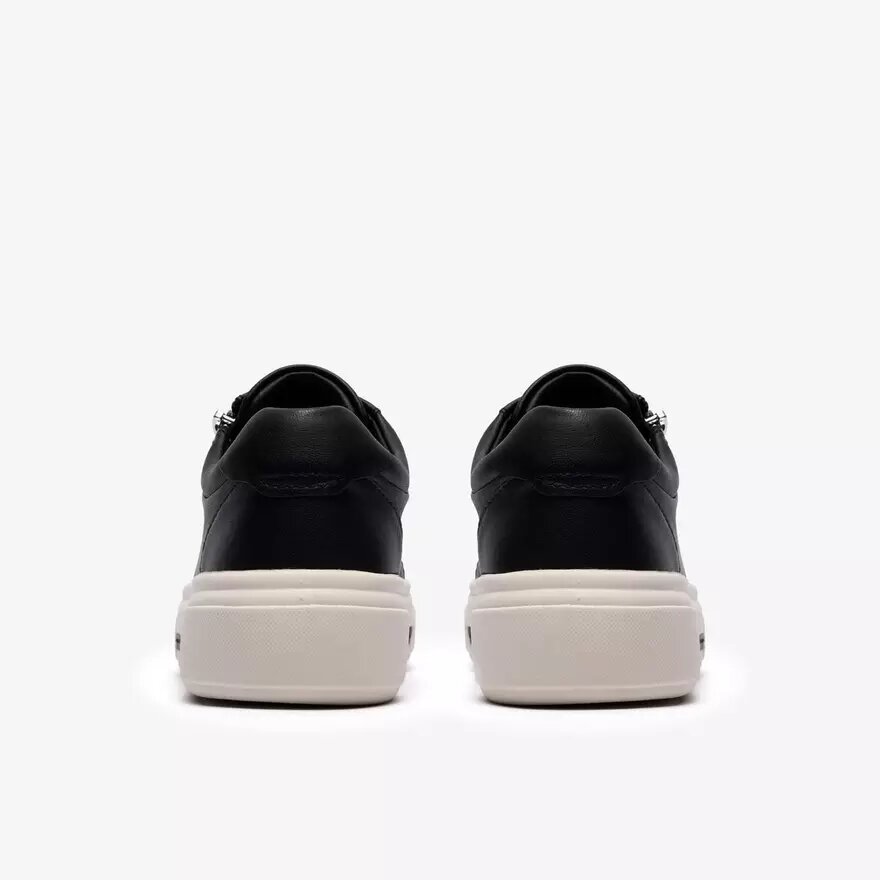 Baskets Hollyrose Zip en cuir noir pour femme Baskets Hollyrose Zip en cuir noir pour femme
