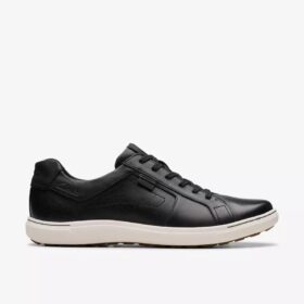 Baskets à lacets Mapstone en cuir noir pour homme