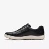 Baskets à lacets Mapstone en cuir noir pour homme