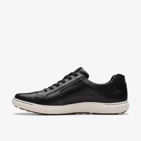 Baskets à lacets Mapstone en cuir noir pour homme