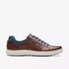 Baskets à lacets Mapstone pour homme en cuir acajou