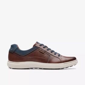 Baskets à lacets Mapstone pour homme en cuir acajou