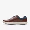 Baskets à lacets Mapstone pour homme en cuir acajou