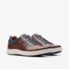 Baskets à lacets Mapstone pour homme en cuir acajou