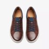 Baskets à lacets Mapstone pour homme en cuir acajou