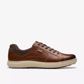 Baskets à lacets Mapstone pour homme en cuir beige