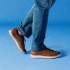 Baskets à lacets Mapstone pour homme en cuir beige