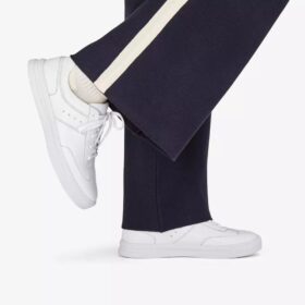 Baskets Makea Court en cuir blanc pour femme