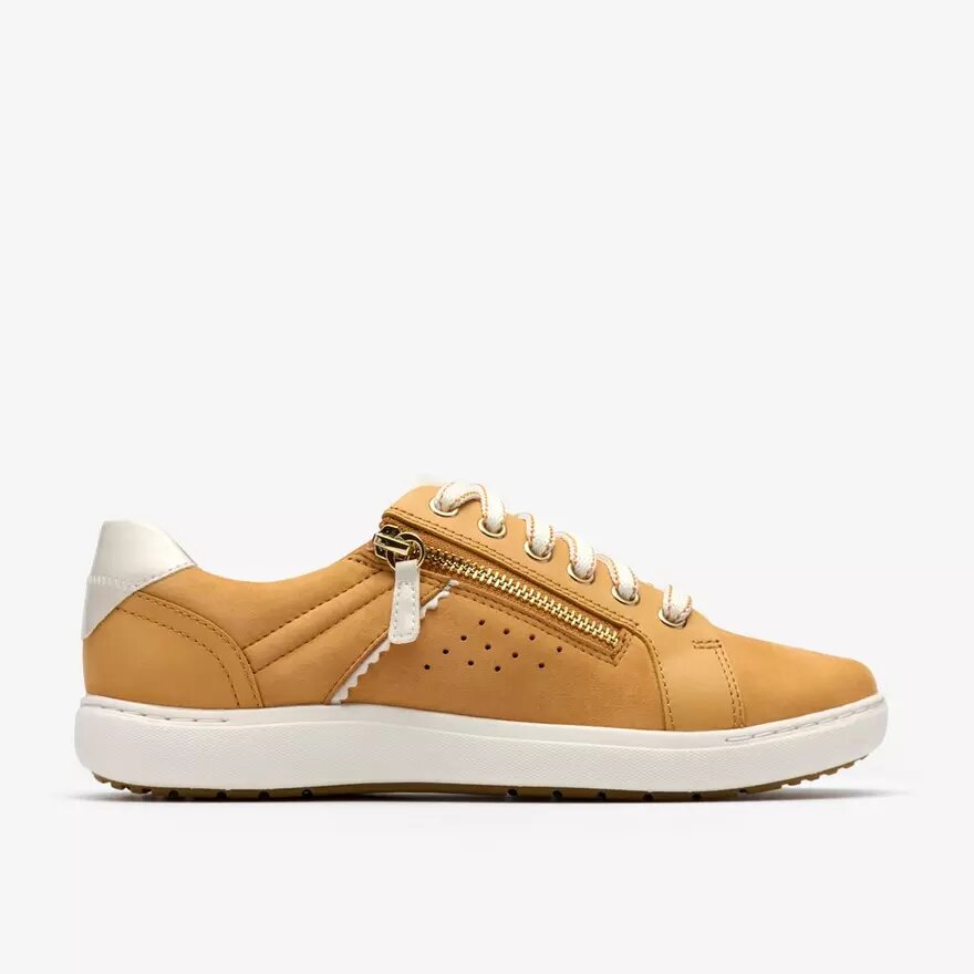 Baskets Nalle Zen pour femme en nubuck jaune Baskets Nalle Zen pour femme en nubuck jaune
