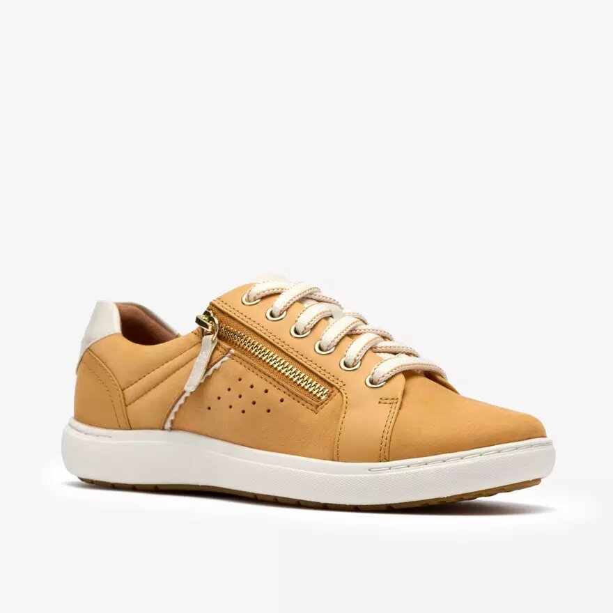 Baskets Nalle Zen pour femme en nubuck jaune Baskets Nalle Zen pour femme en nubuck jaune
