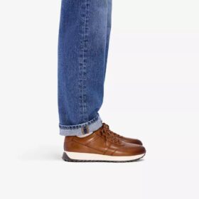 Baskets Radwell Tie en cuir beige pour homme