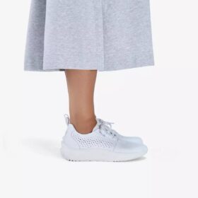 Baskets Solevana pour femme en cuir blanc