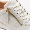 Baskets Tivoli Zip pour femme en cuir blanc cassé Baskets Tivoli Zip pour femme en cuir blanc cassé