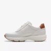 Baskets Tivoli Zip pour femme en cuir blanc cassé Baskets Tivoli Zip pour femme en cuir blanc cassé