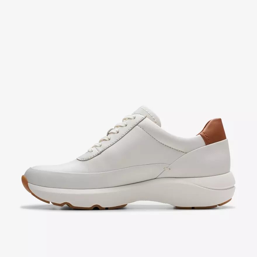 Baskets Tivoli Zip pour femme en cuir blanc cassé Baskets Tivoli Zip pour femme en cuir blanc cassé