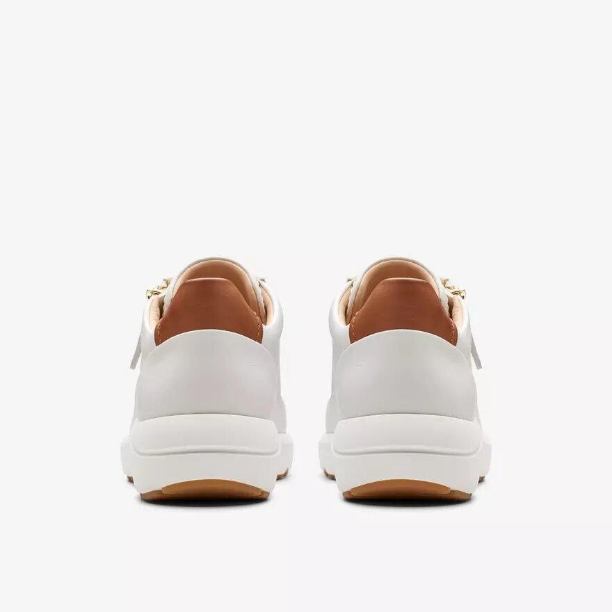 Baskets Tivoli Zip pour femme en cuir blanc cassé Baskets Tivoli Zip pour femme en cuir blanc cassé