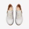 Baskets Tivoli Zip pour femme en cuir blanc cassé Baskets Tivoli Zip pour femme en cuir blanc cassé