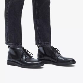 Bottes Aldwin Chaussures Chukka en cuir noir pour homme – Nous