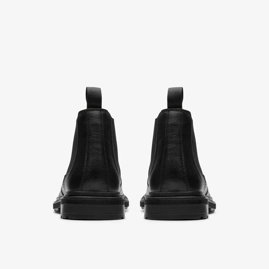 Bottes Chelsea Burchill pour homme en cuir noir Bottes Chelsea Burchill pour homme en cuir noir