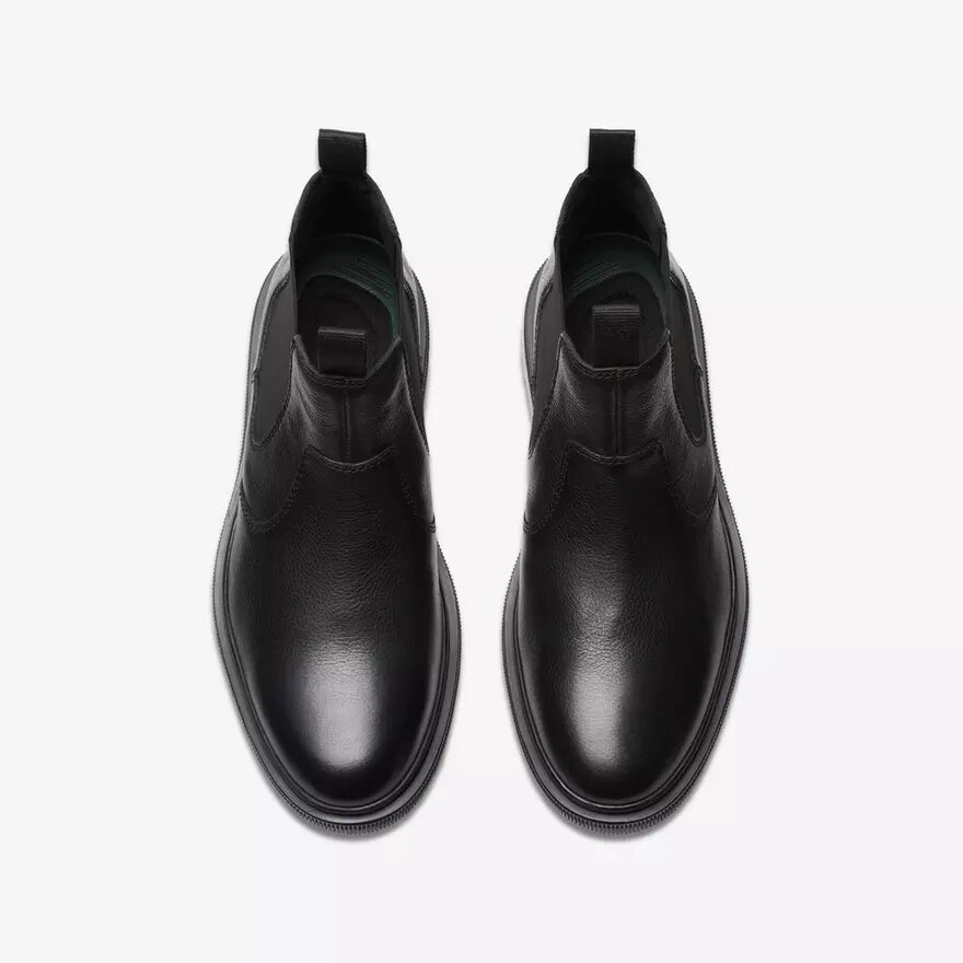 Bottes Chelsea Burchill pour homme en cuir noir Bottes Chelsea Burchill pour homme en cuir noir