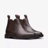Bottes Chelsea Burchill up en cuir marron foncé pour homme Bottes Chelsea Burchill up en cuir marron foncé pour homme