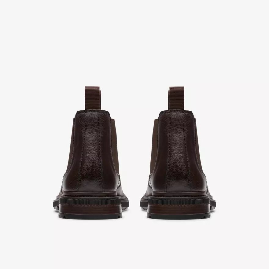 Bottes Chelsea Burchill up en cuir marron foncé pour homme Bottes Chelsea Burchill up en cuir marron foncé pour homme