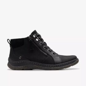 Bottes Chelsea Orlene Top en cuir noir imperméables pour femme